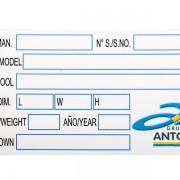 tištěný výrobní štítek Grupo Antolin